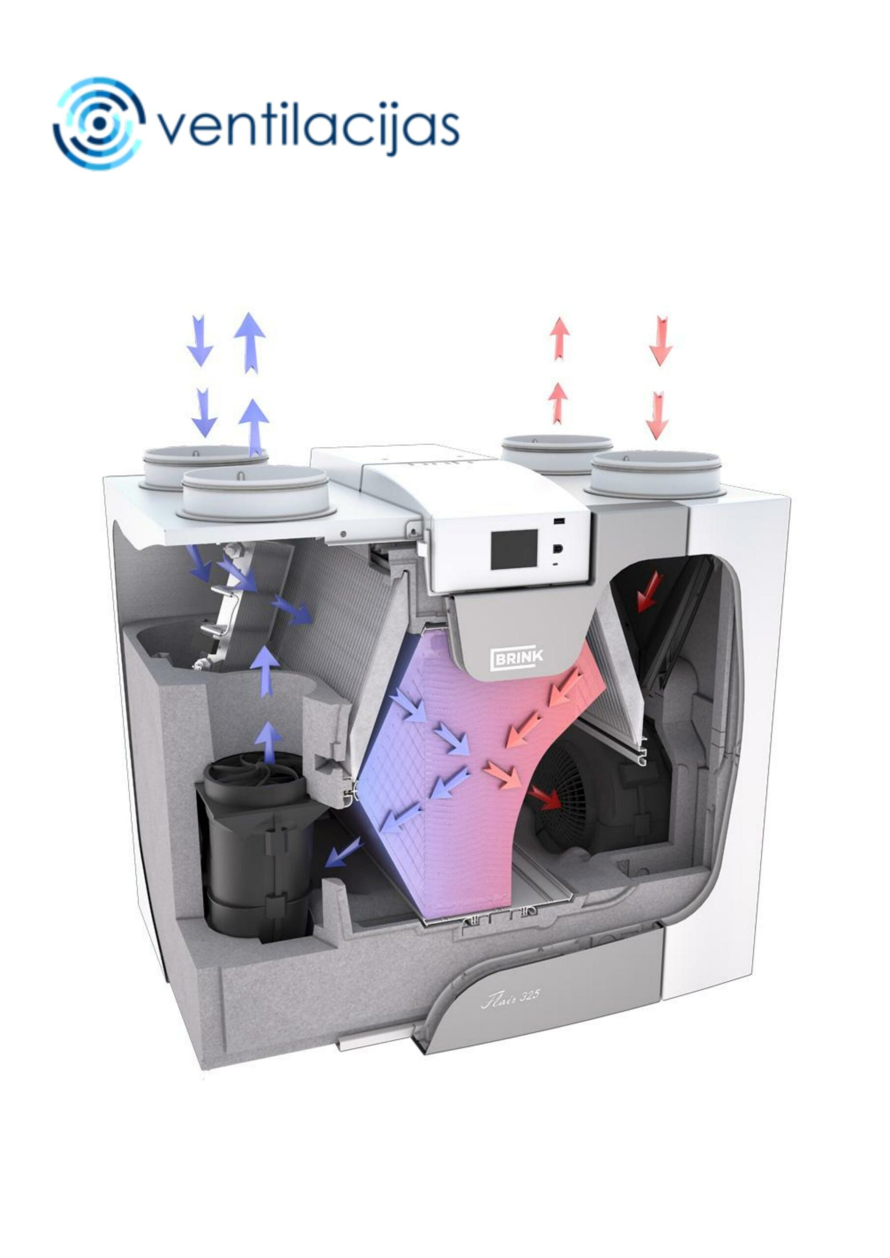 Rekuperators BRINK Flair 325 m³/h ENTALPIJAS - Ventilācijas sistēmas ierīkošana, kondicionieru, siltumsūkņu uzstādīšana, montāža, veikals Rekuperators BRINK Flair 325 m³/h ENTALPIJAS - Ventilācijas sistēmas ierīkošana, kondicionieru, siltumsūkņu uzstādīšana, montāža, veikals